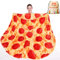 Mermaker Pepperoni Pizza-Decke 2.0, Doppelseitig, 180,3 cm, für Erwachsene und Kinder, Realistische Lebensmitteldecke, 285 g/m², Weich, Lustige Geschenke
