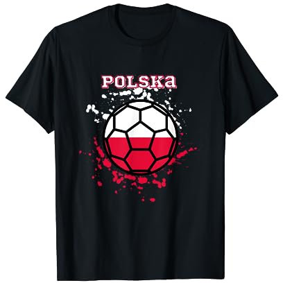 Polen Fußball - Polska - Fan-Trikot mit polnischer Flagge T-Shirt