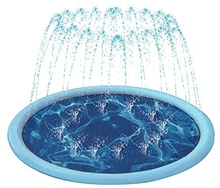 Auptiz Sprinkler Spielmatte, Sommerspielzeug-Spielmatte im Freien, Splash Sprinkler Pad, Umweltschutz PVC-Material Outdoor Splash Pad, Wasser Spielmatte für Baby, Kinder und Haustiere