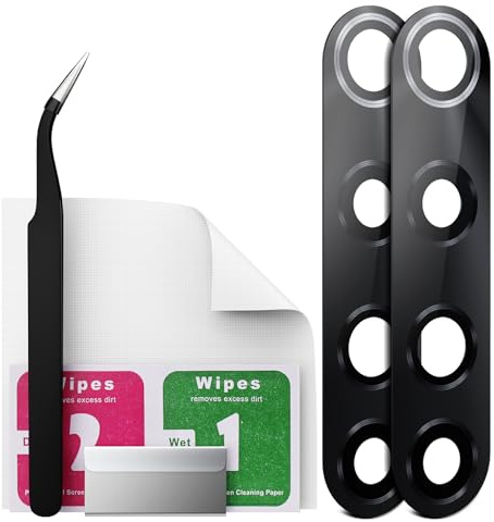 Eonpam 2 Pack Kamera Linse Glas für Xiaomi Mi Note 10 Lite | Kameraglas Original Qualität Rückseite Kamera Linse Glas Ersatz HD Kameraschutz Camera Glass Reparatur Set.