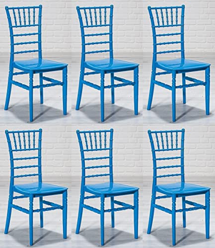 Casa Padrino Designer Acryl Stuhl Set Blau 40 x 46 x H. 92,5 cm - Esszimmerstühle - Acryl Esszimmer Möbel