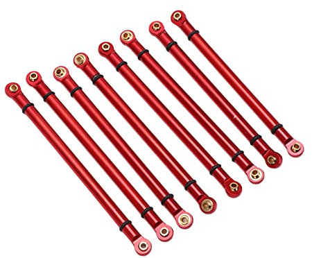 Cosiki Verbindungsstange aus Aluminiumlegierung, Upgrade-Teile für RC Raupen, kleine Größe, digitaler Steuervorgang per Computer, hohe Widerstandsfähigkeit für X006R Rot)