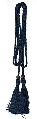 Smallterm Woven belt knot decorated waist chain waist rope Navy Blue