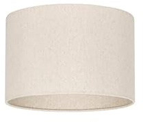 Uniqq Lampenschirm Velours/Stoff beige transparent Ø 35 cm - 20 cm hoch