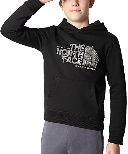 The North Face Drew Peak Boys' Hooded Sweatshirt Black Code 7X55-JK3