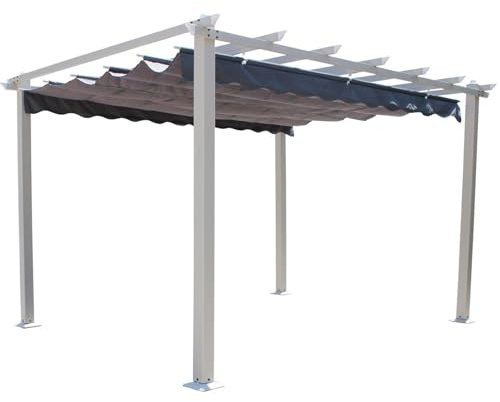 Decorspace Telo di ricambio per gazebo Astoria copertura in poliestere pergolato moderno 3 x 4 mt Grigio