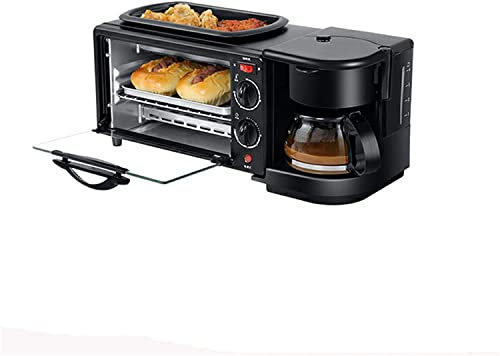 RKYRRKI Backofen Premium Konvektion Halogenofen Herd Kaffeemaschine Teppanyaki Maker Multifunktions 3 in1 Leicht zu reinigen Ideal zum Braten ， Backen Nützlich