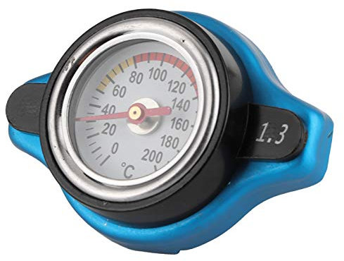 kühlerdeckel mit anzeige motorrad,Motorrad Kühlerdeckel,Kühlerdeckel mit Temperaturanzeige,Universal Thermostat Kühlerdeckel Wassertank Abdeckung ufsicher mit Temperaturanzeige (Kleiner Kopf 1.3Par)