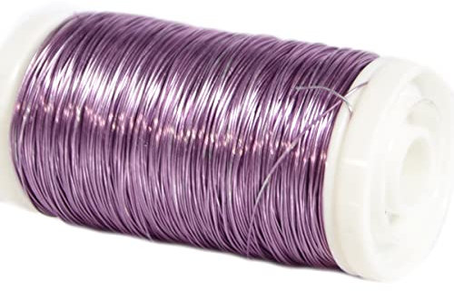 Decolackdraht 160m // Ø 0,3mm // 100g // Dekodraht Basteldraht Bindedraht Blumendraht // für Blumengestecke Dekokränze und ideal zum Basteln (Lavendel)