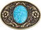 GORGECRAFT Türkise Steinknöpfe 90 x 66 mm Gürtelschnallen Für Herren Amerikanischer Western Cowboy Indische Elemente Vintage-Türkis-Gürtelschnalle Oval Mit Blume Für Herrengürtel Antik Bronze