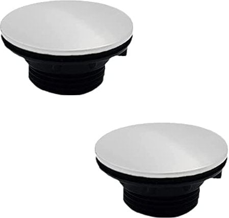 2 Pcs Kitchen Faucet Hole Cover Sink Tap Hole Plate Stopper Cover Blanking Metal Plug Stainless Steel for Dia 1.2 to 1.6 inch (45mm).