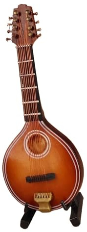 musical instrument model ornaments Miniature Mandolin Mini Mandolin Musical Instrument Model Copy Collection Decorative Ornaments Display (Color : Mandolin-12cm)