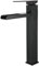 SHANFO Grifo de lavabo Alto, Grifo de Baño Cascada, Grifo Monomando Lavabo Giratorio de 360°, Agua Fría y Caliente Disponible, Negro, 6M3OK-T