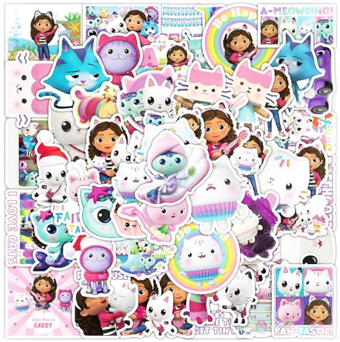 Huanmin Dollhouse Sticker Kinder100 Stück, Vinyl Aufkleber Wasserfest, Skateboard Aufkleber Fahrrad Aufkleber Kinder, für Kinder, Teenager und Erwachsene