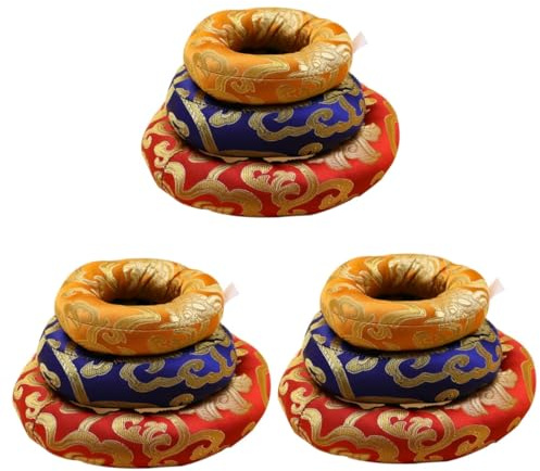 Generic 9 Stück Buddha Klangschalen Bodenmatte Tibetische Klangschalen Unterlage Buddhistische Klangschalen Unterlage Klangschalen Kissen Buddhistische Klangschalen Matte