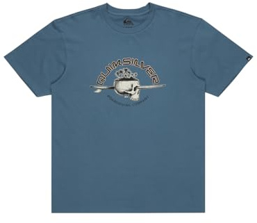 Quiksilver Skull Lines SS Herren-T-Shirt, Coronet Blue, L
