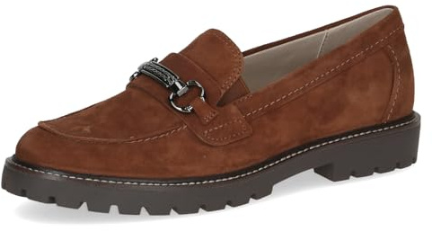 Caprice Damen Slipper aus Leder mit Zierschnalle