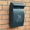 Swing Personalised Letterbox, Postbox - Anthracite Grey