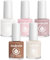 Andreia Halal Breathable Nail Polish Collection - Water Permeable Glossy Nail Polish Vegan & Cruelty-Free - 5 Nude Colours Set - 52.5ml