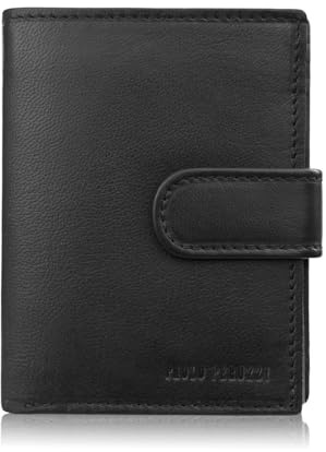 Geldbörse Herren Leder Classic Vertikal mit RFID Paolo Peruzzi AL-18 (Schwarz)