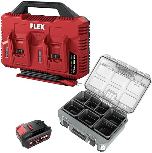 FLEX Aktion Akku Zubehör CA SP 2x 12/18 + 4x AP 18/5.0 + TKL SP SO (Maße 377 x 276 x 143 mm, Gewicht 6,73 kg, 4x Li-Ion 18 V / 5,0 Ah) 534492