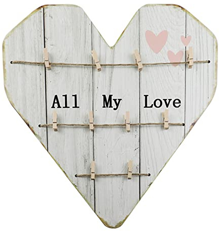 Ljmyy Cornice portafoto in legno da appendere alla parete, porta carte multi foto, per matrimoni e decorazioni per la casa