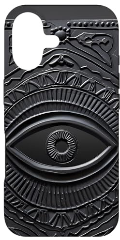 Talisman Géométrique Noir Mauvais Oeil Mati Charm Grec Coque pour iPhone 17