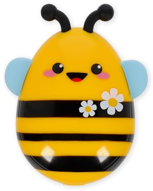 Legami - Amazing Hair Entwirrbürste, Bee, Taschenformat, löst jeden Knoten, ohne zu ziehen, zu zerren oder das Haar zu beschädigen, flexible Borsten in verschiedenen Höhen
