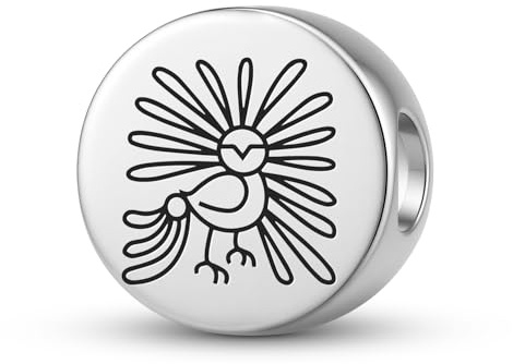 Inuit Charm-Anhänger aus 925er Sterlingsilber, verzauberte Eule, Totem-Symbol-Anhänger, Charm-Emblem, spirituelles Siegel, Schmuck, Halskette, passend für Original-Armband-Schmuck