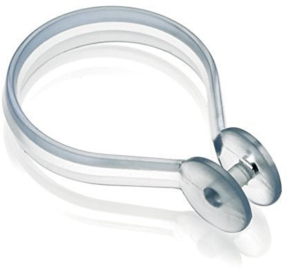 Croydex Clear Shower Curtain Button Rings, Pack of 12, Clear,33mm