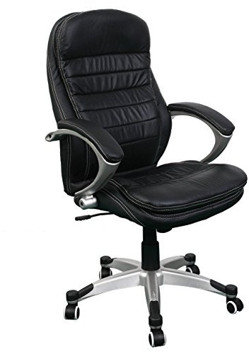 Jet-Line® | Echtleder | Bürostuhl |Rom | schwarz | Büro | Ausstattung | Leder | Chef | Sessel | Stuhl | Drehstuhl | Büroausstattung | Homeoffice