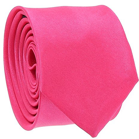Cravate Fine Rose fushia - Cravate Homme Coupe Slim Moderne - 5cm à la Pointe - Couleur Unie - Accessoire Chemise pour Mariage, Cérémonie