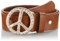 MGM Damen Peace Gürtel, Braun (Cognac-rame 4), 85 cm