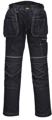Portwest T602BKR42 Urban Holster Work Trousers, 42, Black