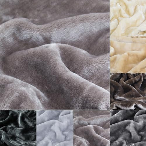 Kratzbaumland Edelplüsch für Kratzbäume (420g/m) 150 cm Rollenbreite (versch. Farben/Längen): Stofffarbe - warmgrau, Länge - 2,5 Meter