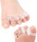 Toe Separators, Toe Alignment Hammer Toe Corrector for Overlapping, Hammer, Bent Toes, Bunion Corrector Toe Straightener for Yogis, Ballet and Running, 2 Pairs Silicone Toe Spreader for Pain Relief