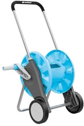 CELLFAST Schlauchwagen Gartenschlauch Wagen Schlauchtrommel 2 Räder Korrosionsbeständig Gartenschlauch Aufroller Verhindert Schlauchknicken Compact