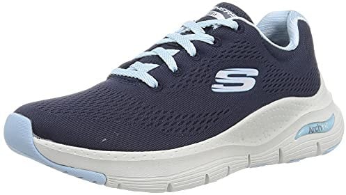 Skechers Arch Fit Big Appeal, Zapatillas Mujer, Navy Knit Mesh Lt Blue Trim, 36 EU