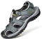 Sandales Homme Cuir Marche Randonnée Fermées Été Extérieur Chaussures de Sport Plage Chaussures d'eau Plage Closed-Toe ,Gris,42 EU