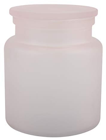 Spirella Universaldose Yoko Kosmetikdose, Wattedose, Aufbewahrung Bad, Glas, 10,2 x 12 cm, Rosa
