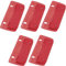 Wedo Taschenlocher (aus Kunststoff zum Abheften für 8 cm Lochung, mit 12 cm Skala) (Rot 5er Pack)