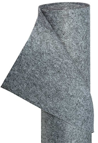 HaGa® Filz 1,5m x 5m Bastelfilz Dekofilz Filzstoff Filzwolle Stoff in grau