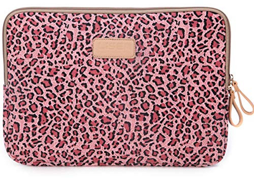 fdsmall Laptoptasche Schutzhülle Wasserdicht Neoprene, Laptop Sleeve Case Laptophülle Notebook Hülle Tasche für Acer/Asus/Dell/Lenovo/HP/Samsung (Leopard rot, 13,3 Zoll)