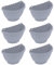 M1SS 6x Etruscan Wall Basket Soft Grey Flower Pot Hanging Planter Garden Plant Container Indoor or Outdoor Home Decoration