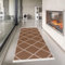 Pasha Home Teppich Läufer 80x200 cm Brüksel/Boho Teppich aus Baumwolle für Wohnzimmer, Schlafzimmer, Küche, Bad, Kinderzimmer/Boho Style wendbar/Braun-Beige
