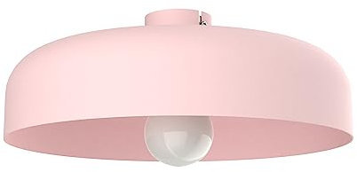 L+ Plafonnier LED, en métal, forme cylindrique, lustre de cuisine moderne, diamètre 40cm, couleur rose