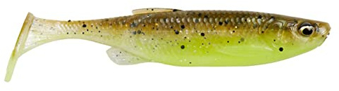 Savage Gear Fat Minnow T-Tail 13cm 20g - 5 Gummishads, Farbe:Green Pearl Yellow