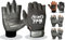 FITIZ Rollstuhlhandschuhe Echtleder Handfläche Handschuhe Mobilität Gepolsterte Handschuhe Atmungsaktive, Fingerlose Fahrradhandschuhe mit Anti-Rutsch-Griff, leichte Fahrradhandschuhe