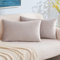 EMEMA Samt Kissenbezug Kissenhülle Dekorative Dekokissen Sofakissen Lendenkissen Wurfkissenbezug mit Verstecktem Reißverschluss Schlafzimmer Sofa 2er Set 30x50 cm Heart Wood