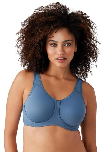 Wacoal Women's Full Support Underwire Sport Bra, Coronet Blue, 36E